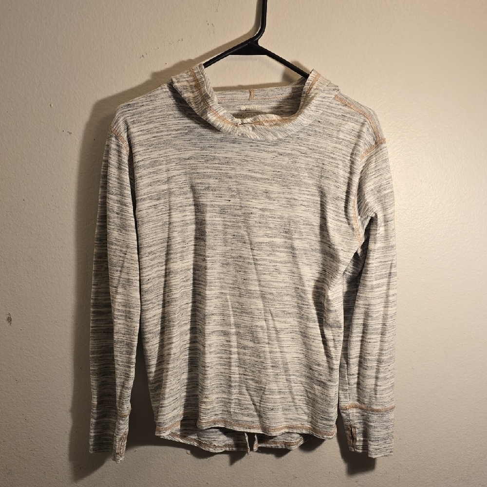 Zella Gray Cowl Neck Sweater Lightweight Knit